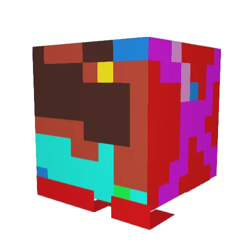 Bouses Minecraft avatar head, 3D render