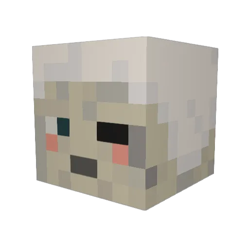 Bouset_ Minecraft avatar head, 3D render