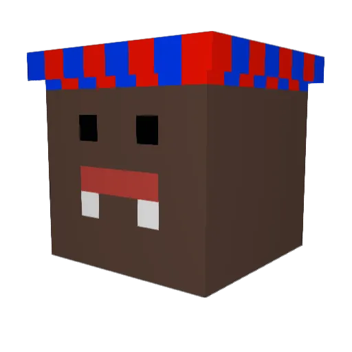 BoutIt Minecraft avatar head, 3D render