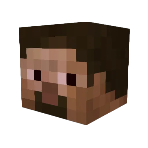 Bouthy Minecraft avatar head, 3D render