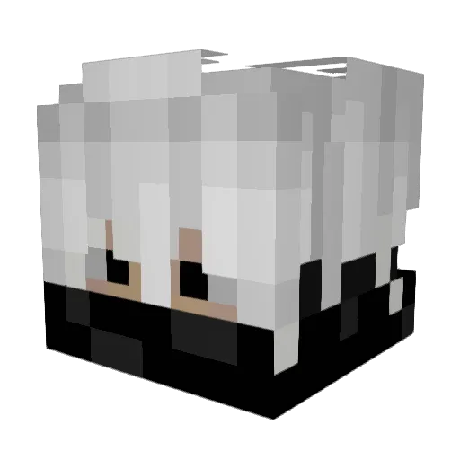 Bouu_ Minecraft avatar head, 3D render