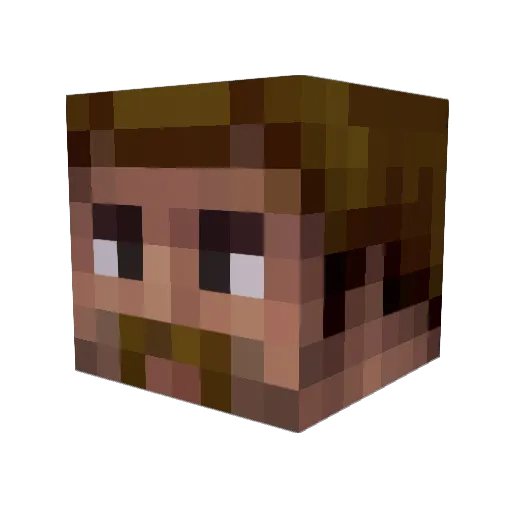 Bouxty Minecraft avatar head, 3D render