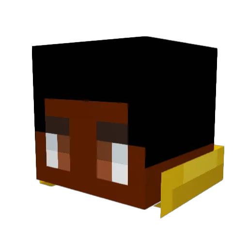 Bouyexx Minecraft avatar head, 3D render