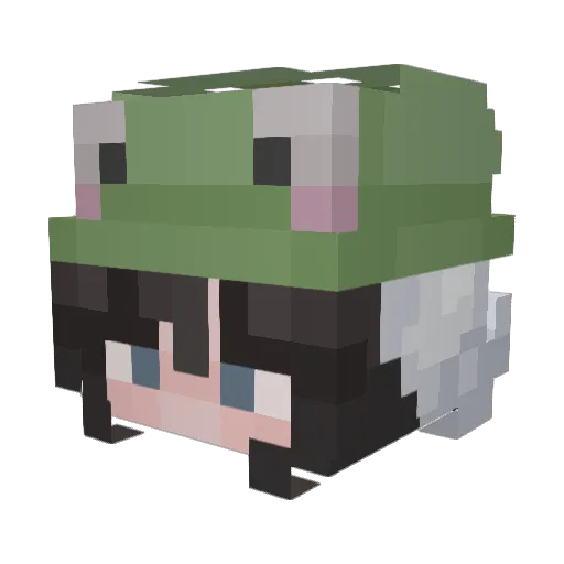 Bovidaee Minecraft avatar head, 3D render