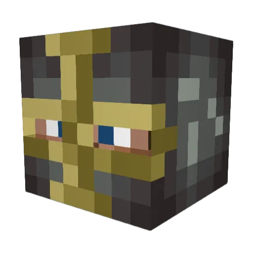 Bovrilboy Minecraft avatar head, 3D render
