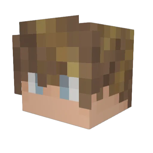 BowMaster Minecraft avatar head, 3D render
