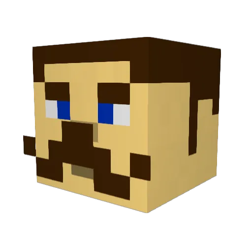 BowTieLer Minecraft avatar head, 3D render
