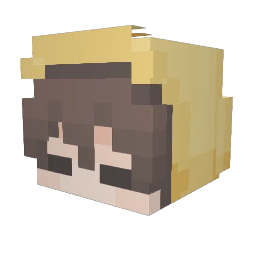Bow_Bow Minecraft avatar head, 3D render