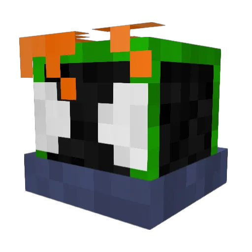 Bow_Tighe Minecraft avatar head, 3D render