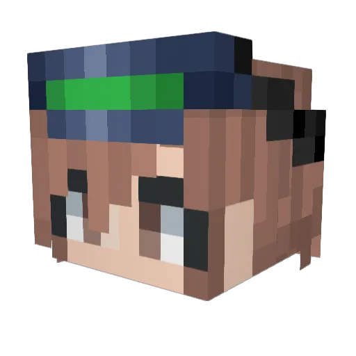Bowem2 Minecraft avatar head, 3D render