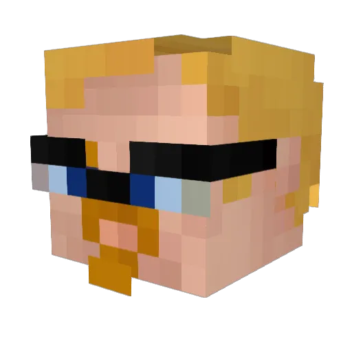 Bowers0595 Minecraft avatar head, 3D render