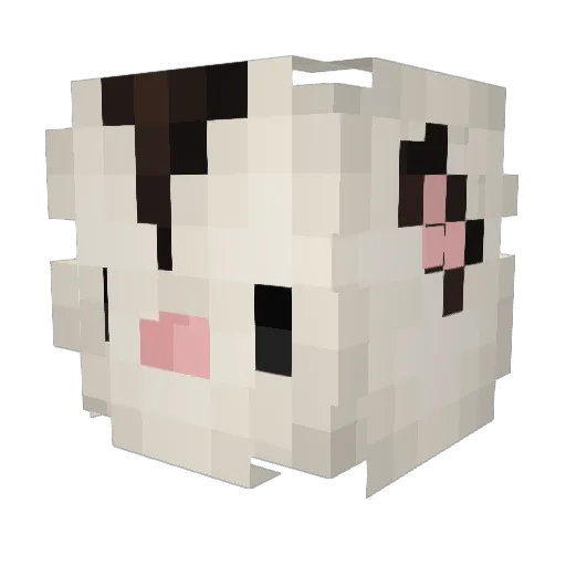 BowieBonobo Minecraft avatar head, 3D render