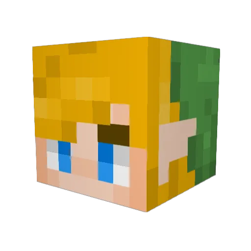 Bowiiee Minecraft avatar head, 3D render