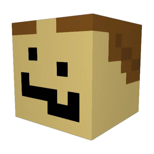BowlJobs Minecraft avatar head, 3D render