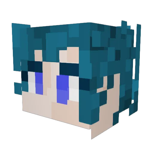 Bowlo1 Minecraft avatar head, 3D render