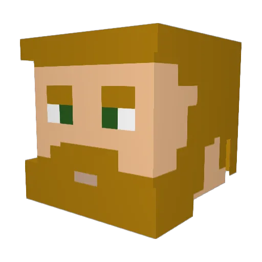 Bowman2071 Minecraft avatar head, 3D render