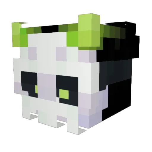 Bowney Minecraft avatar head, 3D render