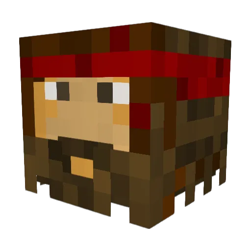 Bownhead Minecraft avatar head, 3D render