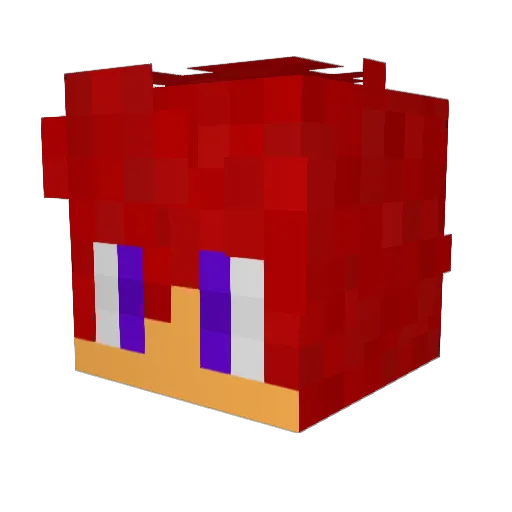 Bownobow Minecraft avatar head, 3D render
