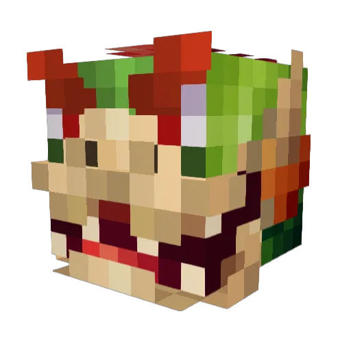 Bowser35 Minecraft avatar head, 3D render