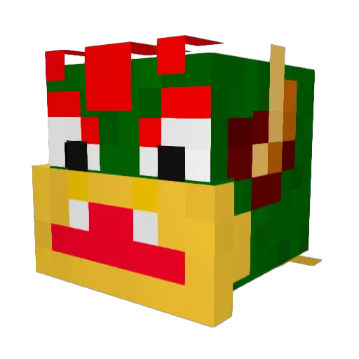 Bowser86 Minecraft avatar head, 3D render