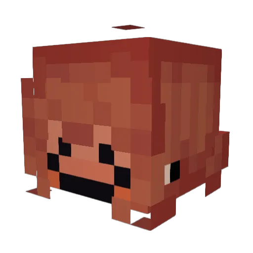 Bowsile Minecraft avatar head, 3D render