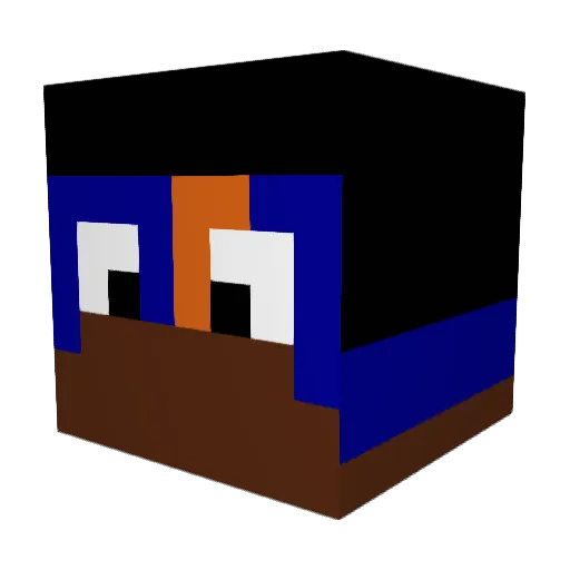 Bowskie Minecraft avatar head, 3D render