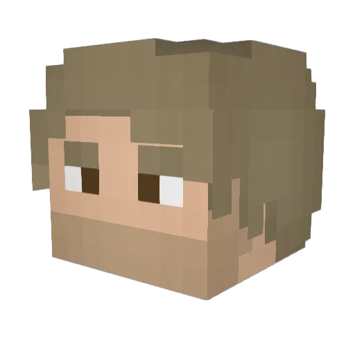 Bowsomee Minecraft avatar head, 3D render