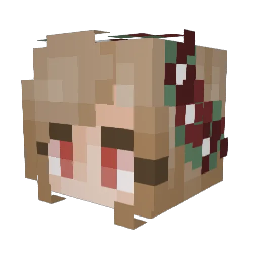 BowtieKitty13 Minecraft avatar head, 3D render