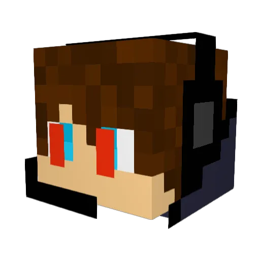 BowtiesandBats Minecraft avatar head, 3D render
