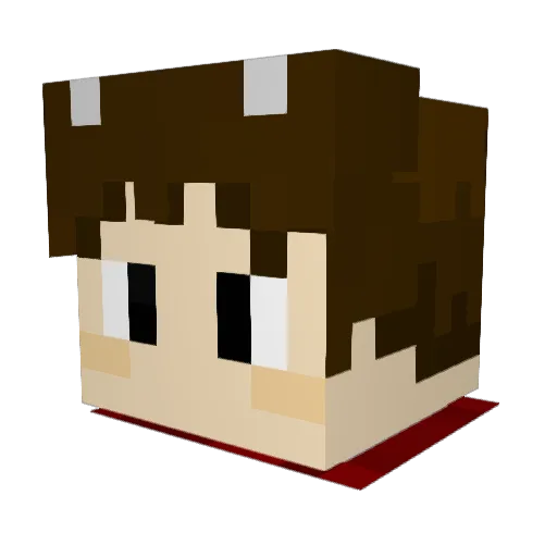 Bowtimes Minecraft avatar head, 3D render