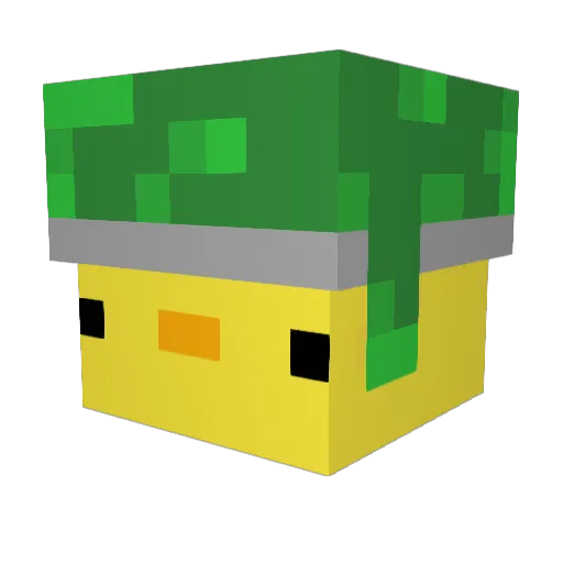 Bowzed Minecraft avatar head, 3D render