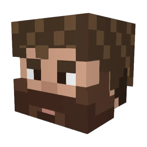 BowzinTV Minecraft avatar head, 3D render