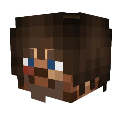 Bowzy2 Minecraft avatar head, 3D render
