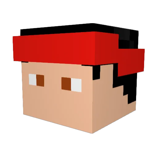 Box20 Minecraft avatar head, 3D render