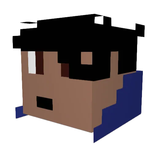 BoxBoi_ Minecraft avatar head, 3D render
