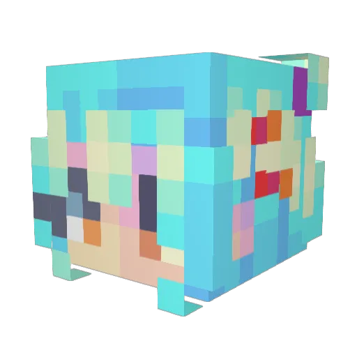 BoxProfile Minecraft avatar head, 3D render