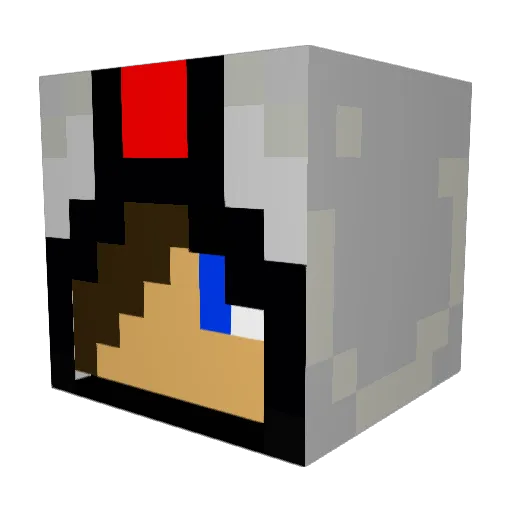 BoxShots Minecraft avatar head, 3D render