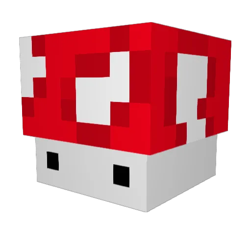 BoxShroom Minecraft avatar head, 3D render