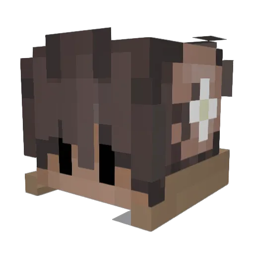 BoxTwT Minecraft avatar head, 3D render