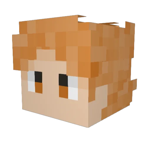 Box_1129 Minecraft avatar head, 3D render