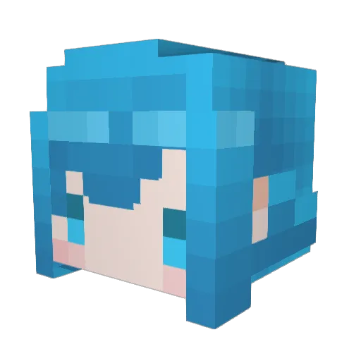 Box_Rain Minecraft avatar head, 3D render
