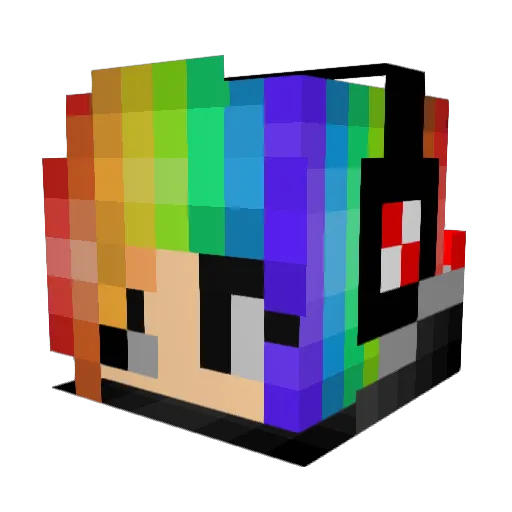 Boxa Minecraft avatar head, 3D render