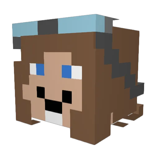 BoxboiTV Minecraft avatar head, 3D render