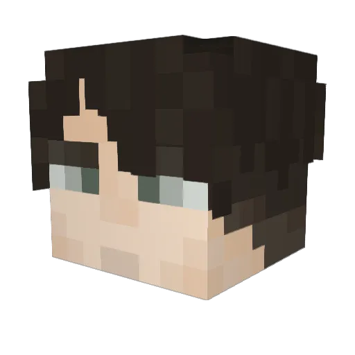 Boxcars11 Minecraft avatar head, 3D render