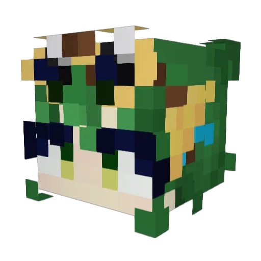 Boxcat_ Minecraft avatar head, 3D render