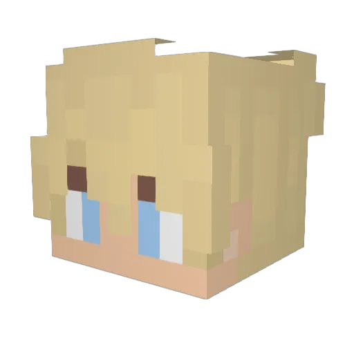 Boxcraft_G777B Minecraft avatar head, 3D render