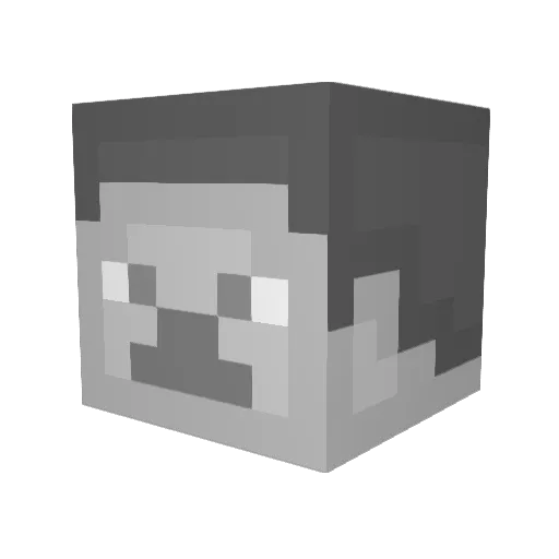 Boxcroll Minecraft avatar head, 3D render