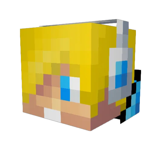 Boxe123 Minecraft avatar head, 3D render