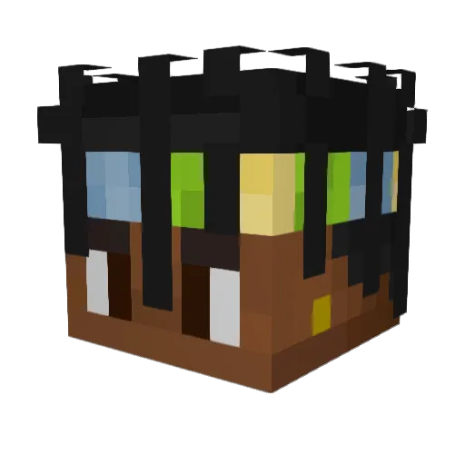 Boxe Minecraft avatar head, 3D render